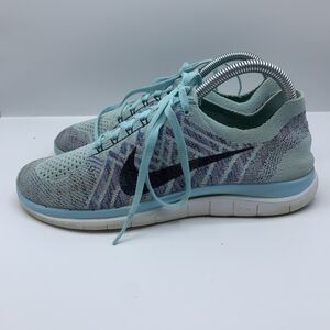 Nike Free 4.0 Flyknit Women's Size 8 Running Shoes Blue Lagoon